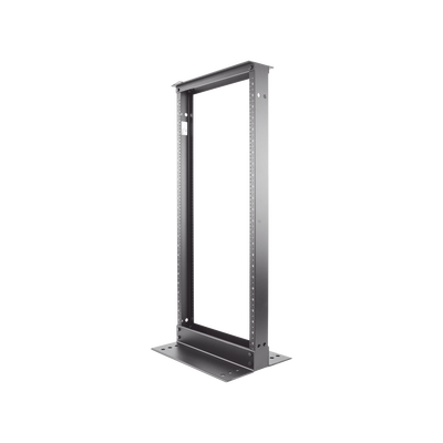 PANDUIT - Rack de Dos Postes Estándar de 19 in, Rieles Numerados y Roscados #12-24, Fabricado en Aluminio, 24 Unidades de Rack, Color Negro