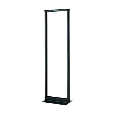 PANDUIT - Rack de Dos Postes Estándar de 19 in, Rieles Numerados y Roscados #12-24, Fabricado en Aluminio, 42 Unidades de Rack, Color Negro