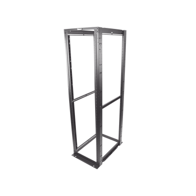 PANDUIT - Rack de Cuatro Postes Estándar de 19", Rieles Numerados y Roscados #12-24, Profundidad Máxima de 30 in, 45 Unidades de Rack, Color Negro