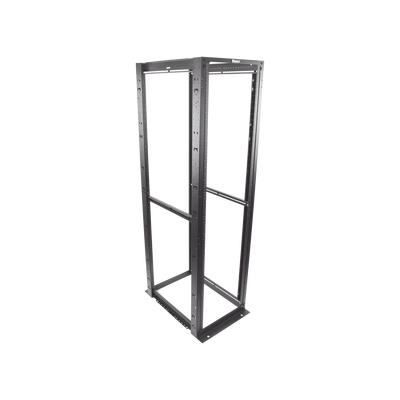 PANDUIT - Rack de Cuatro Postes Estándar de 19", Rieles Numerados y Roscados #12-24, Profundidad Máxima de 30 in, 45 Unidades de Rack, Color Negro