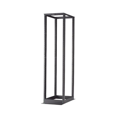 PANDUIT - Rack de Cuatro Postes Estándar de 19", Rieles Numerados y Roscados #12-24, Profundidad Máxima de 23 in, 45 Unidades de Rack, Color Negro