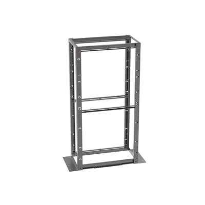 PANDUIT - Rack de Cuatro Postes Estándar de 19", Rieles Con Orificio Para Tuerca Enjaulada, Profundidad Máxima de 41.5 in, 45 Unidades de Rack, Color Negro