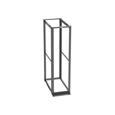 PANDUIT - Rack de Cuatro Postes Estándar de 19", Rieles Con Orificio Para Tuerca Enjaulada, Profundidad Máxima de 41.5 in, 45 Unidades de Rack, Color Negro