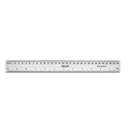 PILOT - REGLA PILOT ALUMINIO METAL 30 CMS SECRETARIAL C/10