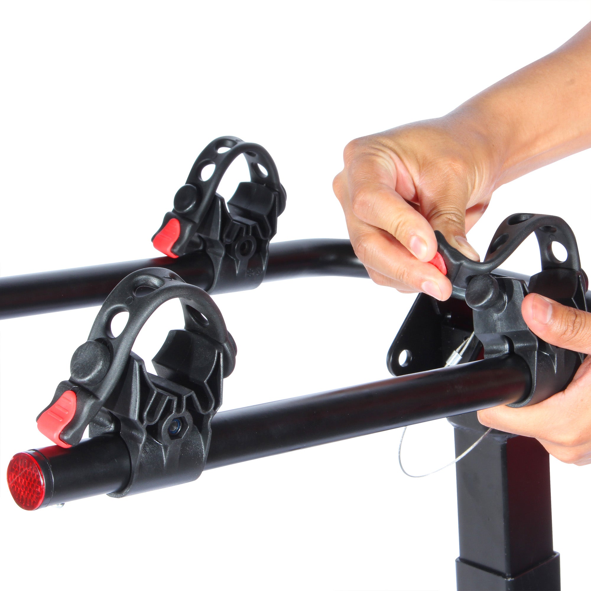 Rack para 2 bicicletas, montaje en tirón (2")