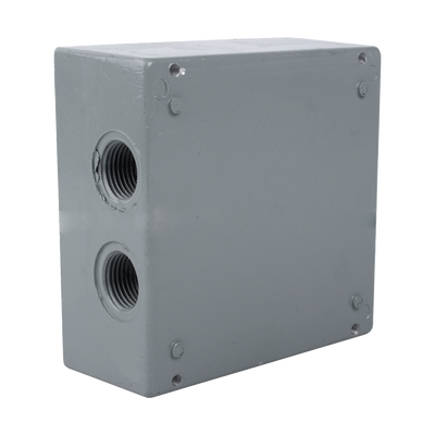 RAWELT - Caja Condulet Cuadrada de 3/4" (19.05 mm) con 4 bocas a prueba de intemperie.