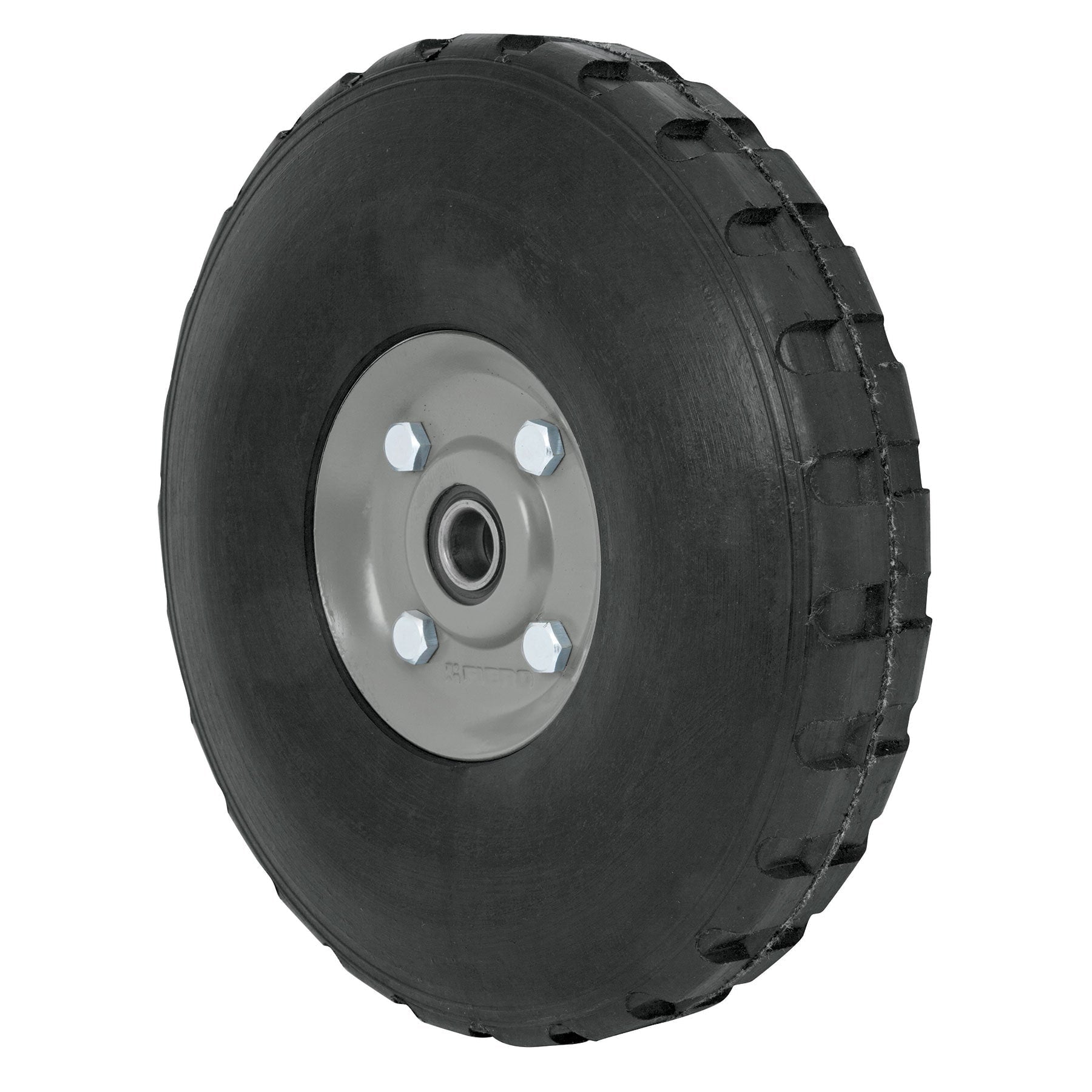 Rueda de hule solido 10' para diablo, doble balero, Pretul