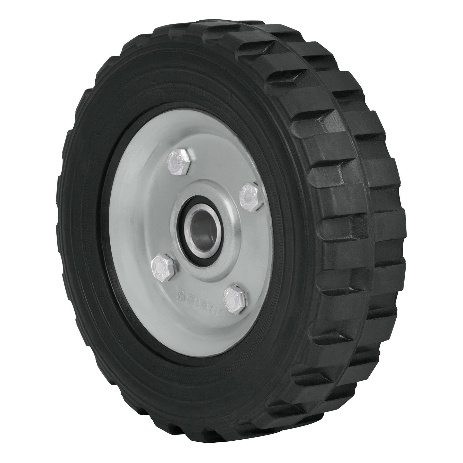 Rueda de hule solido 7' para diablo, doble balero, Pretul