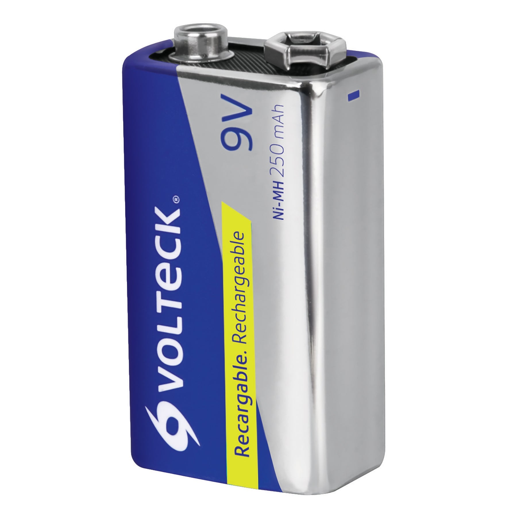 Blister con 1 pila recargable 9V uso general, 250 mAh
