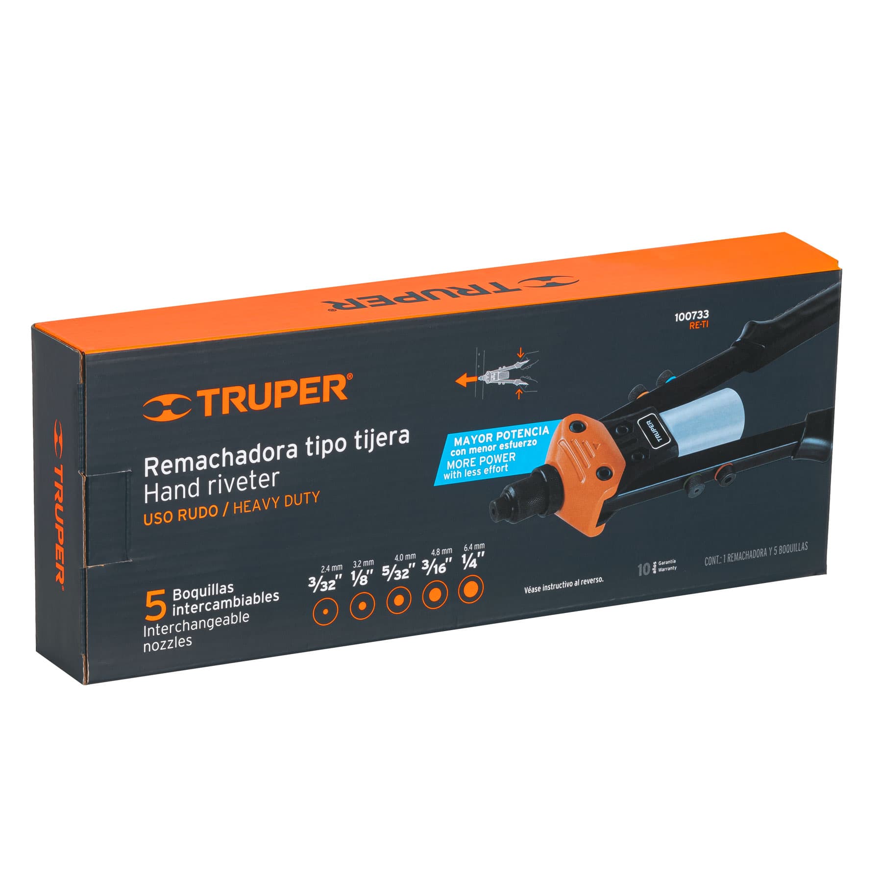 Remachadora de uso rudo tipo tijera, 13', Truper