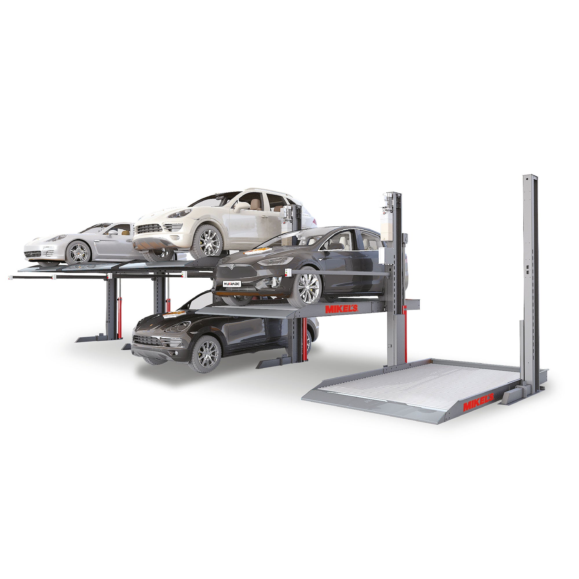 Rampa elevadora para estacionamiento 2 postes (Unidad B) - Rampa en serie (2,300 kgs)