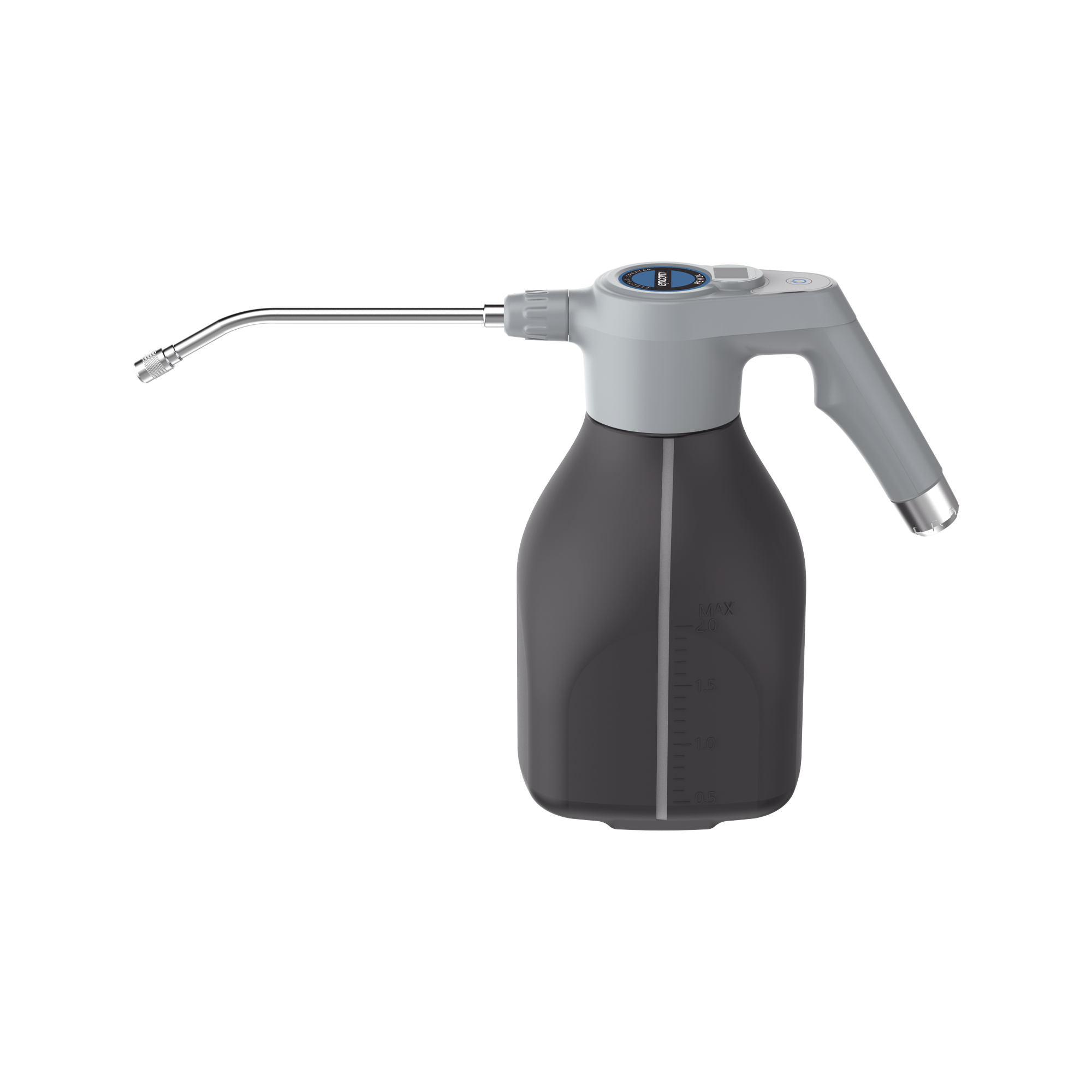 EPCOM - Pulverizador Eléctrico de Mano REM2L / 2 Litros Capacidad / Motor Micro Alta Velocidad / Puerto USB Tipo-C / LCD Indicador Batería / Resistente Ácidos y Álcalis / 0.3-0.5 L/min Flujo / 3-7V 2200mAh