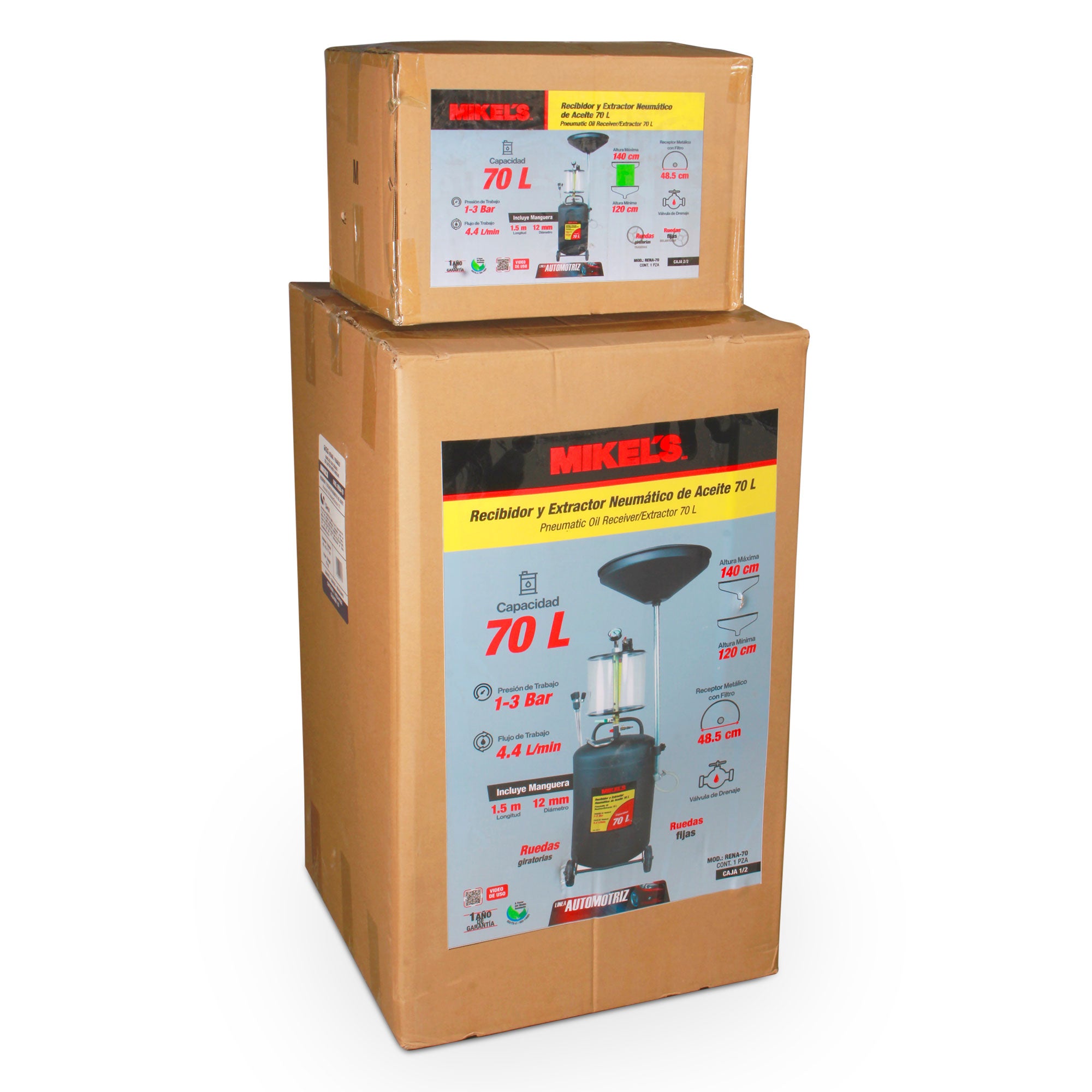 Recibidor Extractor de aceite neumático (70 lts)