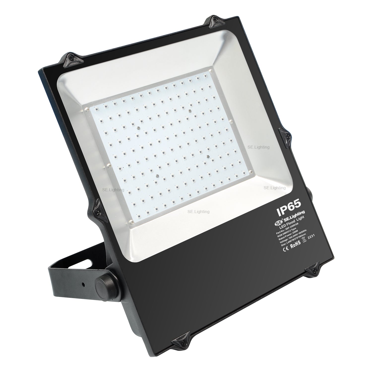 EPCOM PROAUDIO - LED Flood Light RGBW 400W / Dimming Electrónico 0-100% / Strobe Electrónico 0-25 Hz / Mezcla de Color RGBW 16.8 Millones de Colores / DMX512 y RDM Protocol / Conectividad Hand-in-Hand / Protección Térmica NTC / Carcasa de Alumi