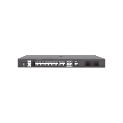 RUIJIE - Switch Core Distribuidor para Fibra con 20 Puertos SFP+ (10G), 4 Puertos SFP28 (25G) y 2 Puertos QSFP+ (40G)