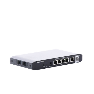 RUIJIE - Router Balanceador Administrable Cloud con POE+ 54w, 3 puertos LAN gigabit, 1 Puerto WAN gigabit y 1 puerto LAN/WAN gigabit configurable, hasta 100 clientes con desempeño de 600 Mbps asimétricos