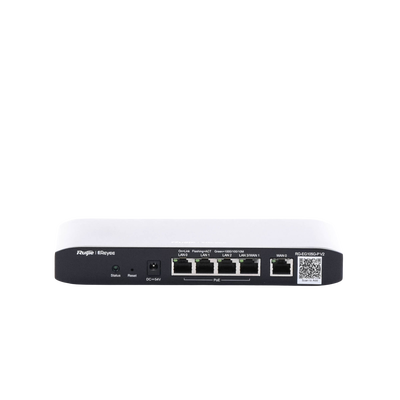 RUIJIE - Router Balanceador Administrable Cloud con POE+ 54w, 3 puertos LAN gigabit, 1 Puerto WAN gigabit y 1 puerto LAN/WAN gigabit configurable, hasta 100 clientes con desempeño de 600 Mbps asimétricos