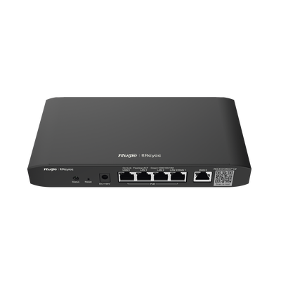 RUIJIE - Router Balanceador Administrable Cloud con POE+ 54w, 3 puertos LAN gigabit, 1 Puerto WAN gigabit y 1 puerto LAN/WAN gigabit configurable, hasta 100 clientes con desempeño de 600 Mbps asimétricos