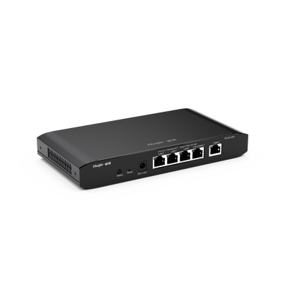RUIJIE - Router Balanceador Administrable Cloud con 3 Puertos LAN gigabit, 1 Puerto WAN gigabit y 1 puerto LAN/WAN gigabit configurable, hasta 100 clientes con desempeño de 600 Mbps asimétricos