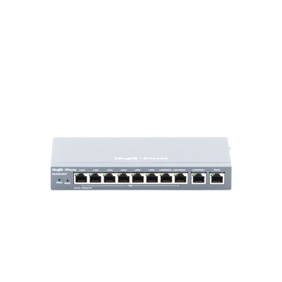 RUIJIE - Router Balanceador PoE Cloud 10 puertos gigabit (8 puertos PoE), soporta 4x WAN configurables, hasta 200 clientes con desempeño de 600 Mbps asimétricos