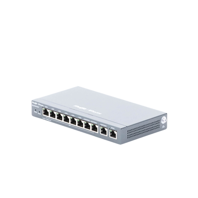 RUIJIE - Router Balanceador PoE Cloud 10 puertos gigabit (8 puertos PoE), soporta 4x WAN configurables, hasta 200 clientes con desempeño de 600 Mbps asimétricos