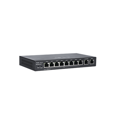 RUIJIE - Router Balanceador PoE Cloud 10 puertos gigabit (8 puertos PoE), soporta 4x WAN configurables, hasta 200 clientes con desempeño de 600 Mbps asimétricos