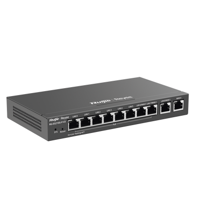 RUIJIE - Router Balanceador con Función SD-WAN, PoE+ hasta 110 Watts, Hasta 4 Servicios de Internet y hasta 200 clientes con desempeño de 1 Gbps