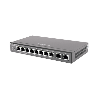 RUIJIE - Router Balanceador con Función SD-WAN, PoE+ hasta 110 Watts, Hasta 4 Servicios de Internet y hasta 350 clientes con desempeño de 1.5 Gbps