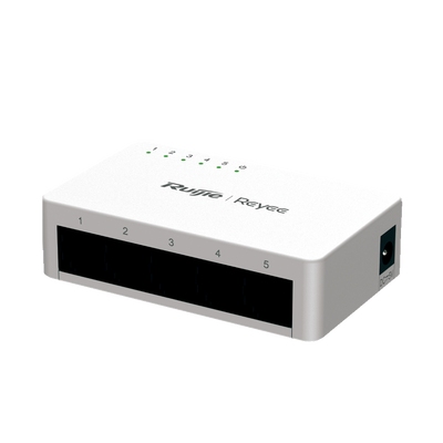 RUIJIE - Switch no administrable, Visible en la Topología de la Nube, 5 puertos 10/100 Mbps