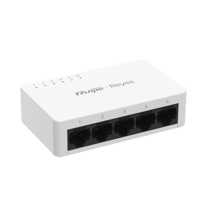 RUIJIE - Switch no administrable, Visible en la Topología de la Nube, 5 puertos 10/100 Mbps