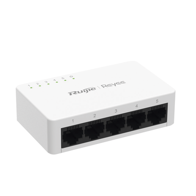 RUIJIE - Switch no administrable, Visible en la Topología de la Nube, 5 puertos Gigabit 1G