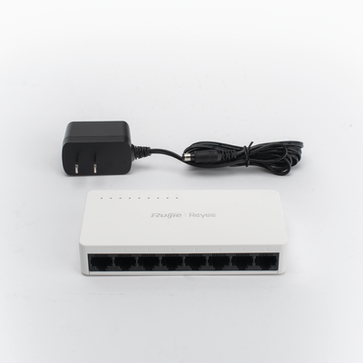 RUIJIE - Switch no administrable, Visible en la Topología de la Nube, con 8 puertos 10/100 Mbps