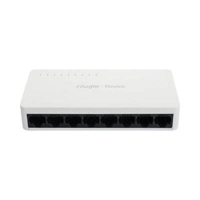 RUIJIE - Switch no administrable, Visible en la Topología de la Nube, con 8 puertos 10/100 Mbps