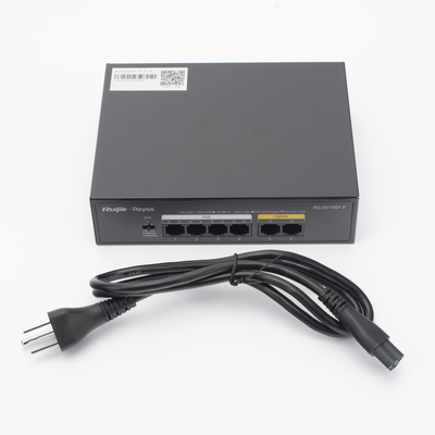 RUIJIE - Switch PoE+ no Administrable, 6 Puertos 10/100 Mbps, hasta 54 Watts