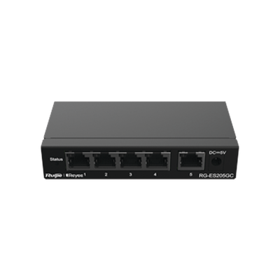 RUIJIE - Switch Administrable con 5 puertos Gigabit, gestión gratuita desde la nube