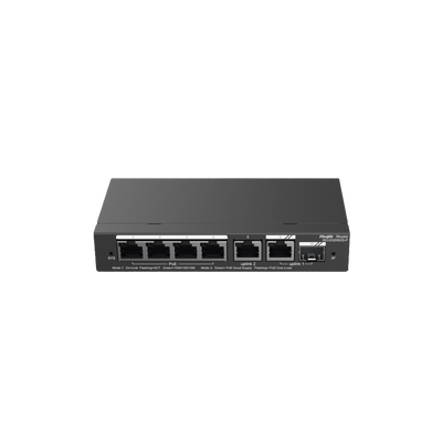 RUIJIE - Switch Administrable con 4 puertos Gigabit PoE, 2 Uplink Gigabit y 1 Uplink Gigabit para Fibra SFP en combo, gestión gratuita desde la nube