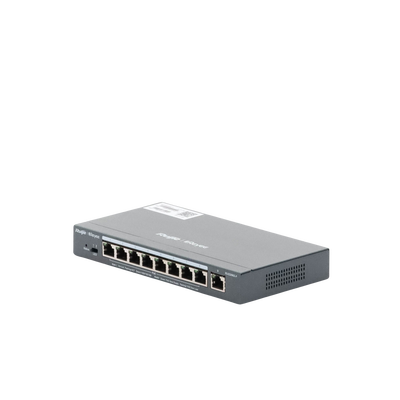 RUIJIE - Switch Administrable 8 Puertos PoE+ 802.3af/at Gigabit, gestión gratuita desde la nube, 120w