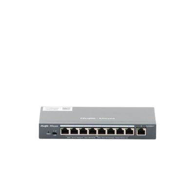 RUIJIE - Switch Administrable 8 Puertos PoE+ 802.3af/at Gigabit, gestión gratuita desde la nube, 120w