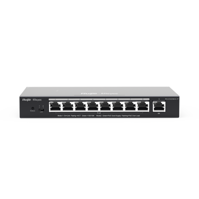 RUIJIE - Switch Administrable 8 Puertos PoE+ 802.3af/at Gigabit, gestión gratuita desde la nube, 120w