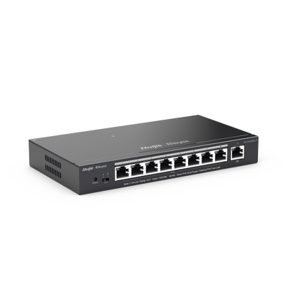 RUIJIE - Switch Administrable 8 Puertos PoE+ 802.3af/at Gigabit, gestión gratuita desde la nube, 120w