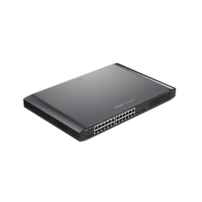 RUIJIE - Switch Smart PoE con 24 puertos Gigabit PoE 802.3af/at + 2 SFP para fibra 1Gb, gestión gratuita desde la nube, 370w