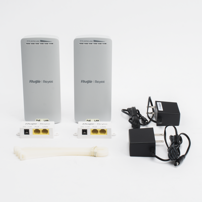 RUIJIE - Kit Enlace Inalámbrico Recomendado para Elevadores, hasta 500m o 125 pisos, Preconfigurado, Ajuste Automático, Hasta 300 Mbps, Doble Puerto LAN