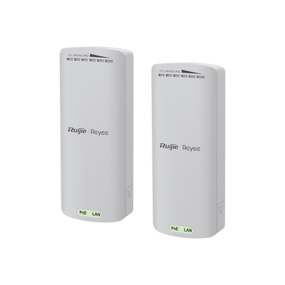 RUIJIE - Kit Enlace Inalámbrico Recomendado para Elevadores, hasta 500m o 125 pisos, Preconfigurado, Ajuste Automático, Hasta 300 Mbps, Doble Puerto LAN