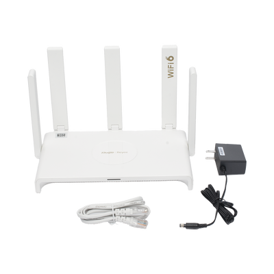 RUIJIE - Home Router inalámbrico MESH , Diseñado para GAMING con doble puerto WAN Gigabit para Sumar Ancho de banda, 4 puertos LAN Gigabit., WI-FI 6 2x2 doble Banda