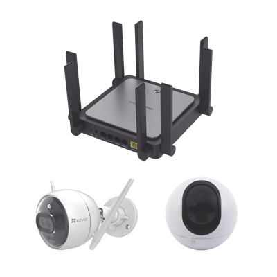 RUIJIE - Kit de Router Ruijie Con Cámara EZVIZ / I Incluye 1 PZA CS-C6 / 1PZ C3X / Un Router RGEW3200GXPRO