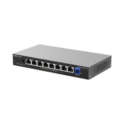 RUIJIE - e-Lighten ONU / Switch Hibrido, Capa 2 con un Puerto PON 1G SC/UPC y 8 Puertos Ethernet 1G hasta 100 Clientes