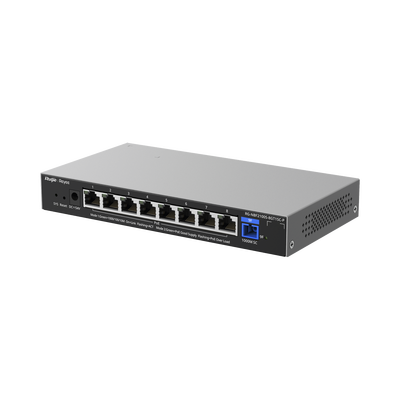 RUIJIE - e-Lighten ONU / Switch PoE+ Hibrido, Capa 2 con un Puerto PON 1G SC/UPC y 8 Puertos Ethernet PoE+ 1G hasta 120 Watts y 100 Clientes