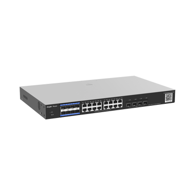 RUIJIE - e-Lighten OLT / Switch Hibrido, Capa 3 con 8 Puertos PON 1G, 16  Puertos Ethernet 1G y 4 Puertos SFP+ 10G, perfecto para migrar a Soluciones de Fibra PON hasta 256 ONUs
