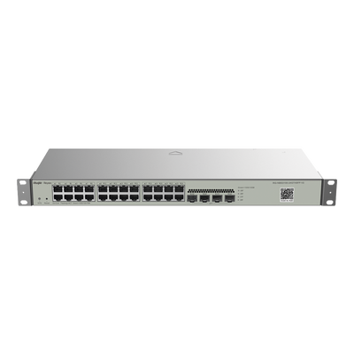 RUIJIE - Switch Administrable L2, 24 Puertos Eth 1G, 4 puertos SFP 1G, Administración Remota en la Nube.
