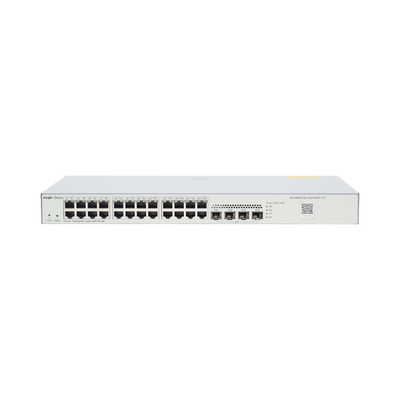 RUIJIE - Switch Administrable L2, 24 Puertos Eth 1G, 4 puertos SFP 1G, Administración Remota en la Nube.